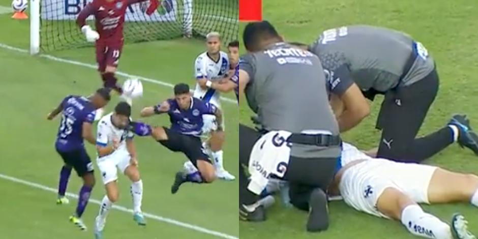 Stefan Medina fue víctima de una descomunal patada de Luis Amarilla en el duelo de la Jornada 3 de la Liga MX entre Mazatlán y Monterrey.