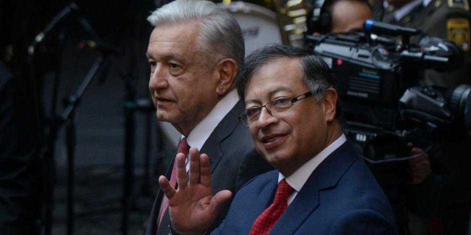 Presidente López Obrador (izq.) junto al presidente de Colombia, Gustavo Petro (der.), en una reunión de 2022.