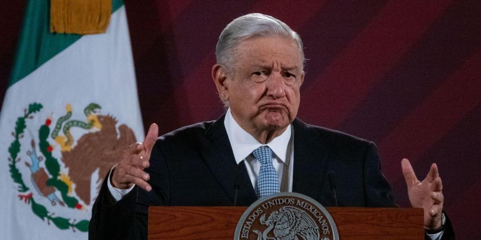 Andrés Manuel López Obrador, presidente de México, ofrece su conferencia de prensa este viernes 8 de septiembre del 2023, desde Palacio Nacional, en la CDMX.