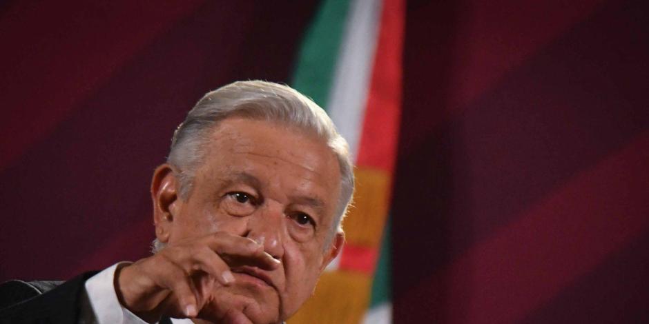 Presidente López Obrador, durante la conferencia matutina de este viernes.