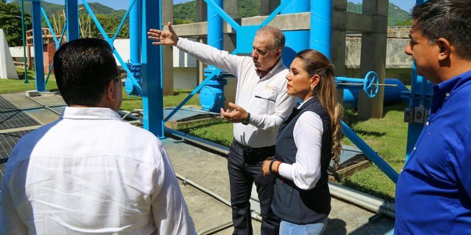 Evelyn Salgado visitó las plantas tratadoras de Renacimiento y Miramar; inauguró el Cárcamo de Bombeo Malaspina