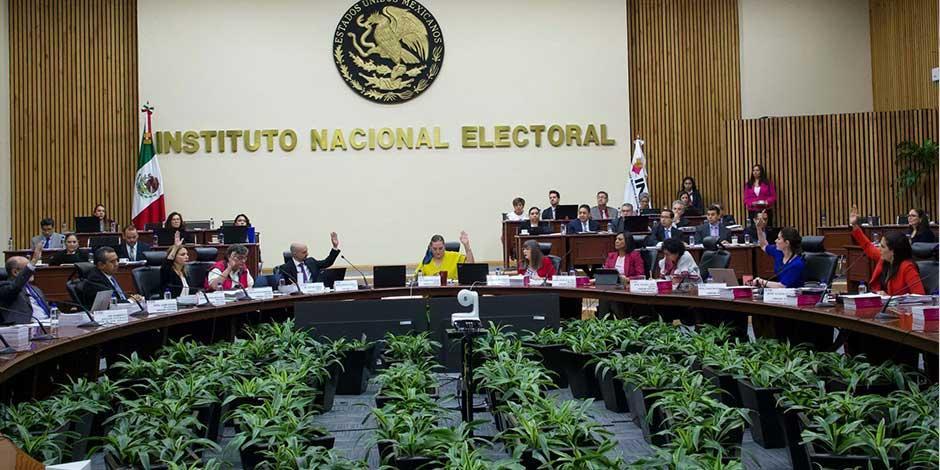 Sesión Ordinaria del Consejo General del INE en semandas pasadas.