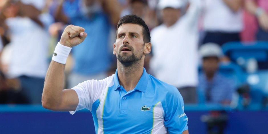 Novak Djokovic en la final del Masters de Cincinnati ante Carlos Alcaraz