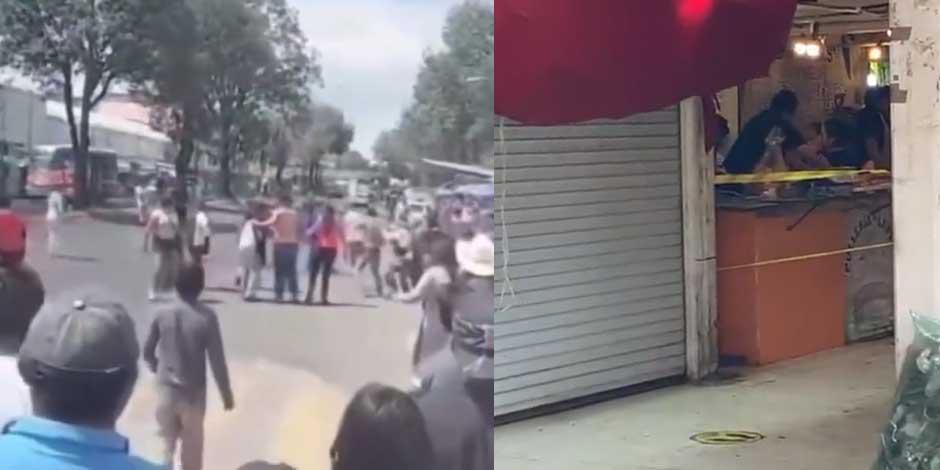 Se registra balacera en mercado de Toluca; reportan personas heridas