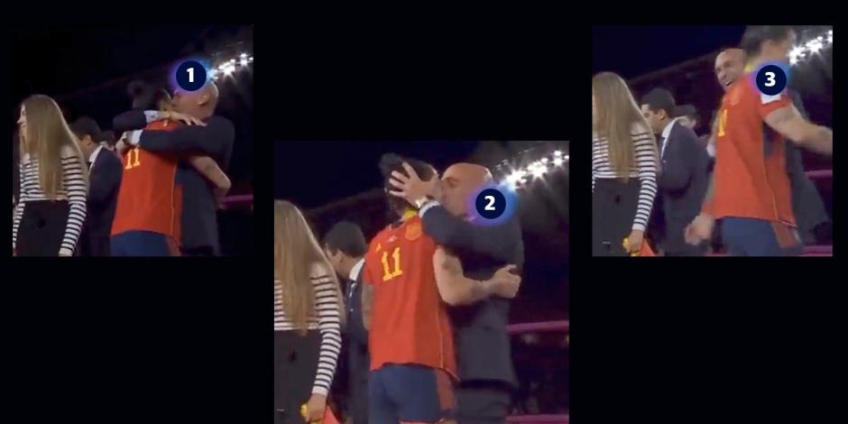 Así ocurrió el beso sin consentimiento que le dio Luis Rubiales a la futbolista.