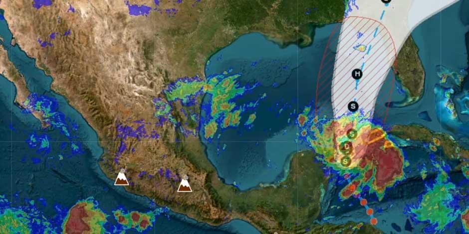 Depresión tropical Diez se forma cerca de la península de Yucatán; prevén tome fuerza