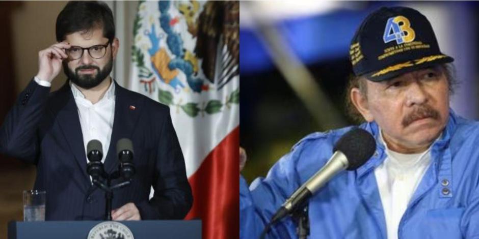 El ´residente de Chile, Gabriel Boric, tacha de 'dictador' a Daniel Ortega luego de que éste lo llamara 'pinochetito'.