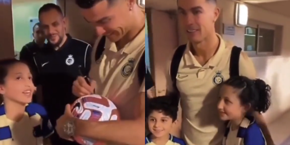 Cristiano Ronaldo cumple sueño de pequeña fan