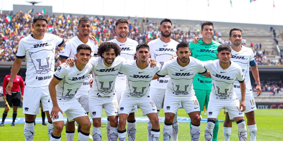 Los Pumas antes de un partido en el Apertura 2023 de la Liga MX