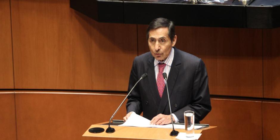 Rogelio Ramírez de la O Secretario de Hacienda y Crédito Público durante la su comparecencia en la Cámara de Senadores en el marco del 5to informe de Gobierno