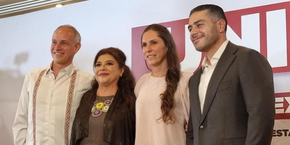 Hugo López-Gatell, Clara Brugada, Mariana Boy y Omar García Harfuch, contendientes por la candidatura de Morena a la CDMX.