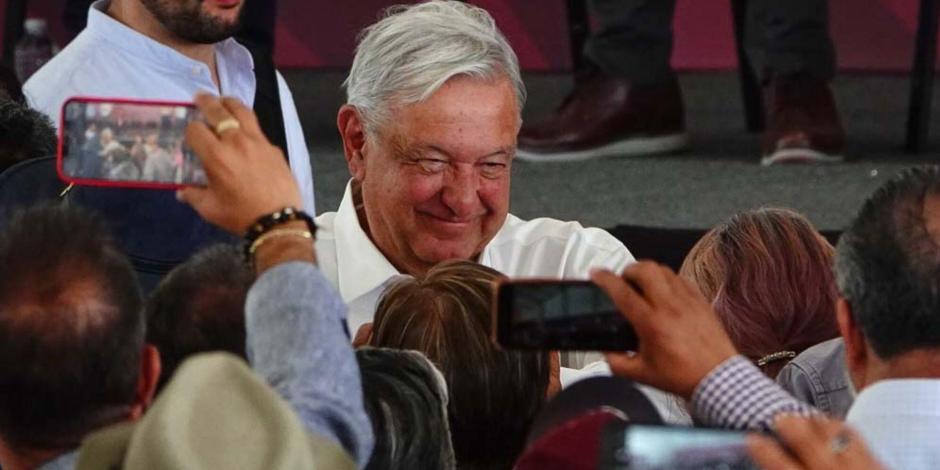 Presidente López Obrador en Texcoco.