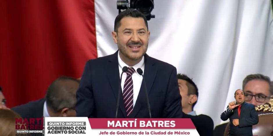 Martí Batres este viernes en el Congreso de la Ciudad de México.
