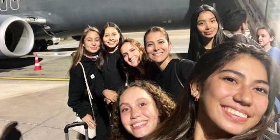Las gimnastas mexicanas que fueron rescatadas en Israel regresaron a México.