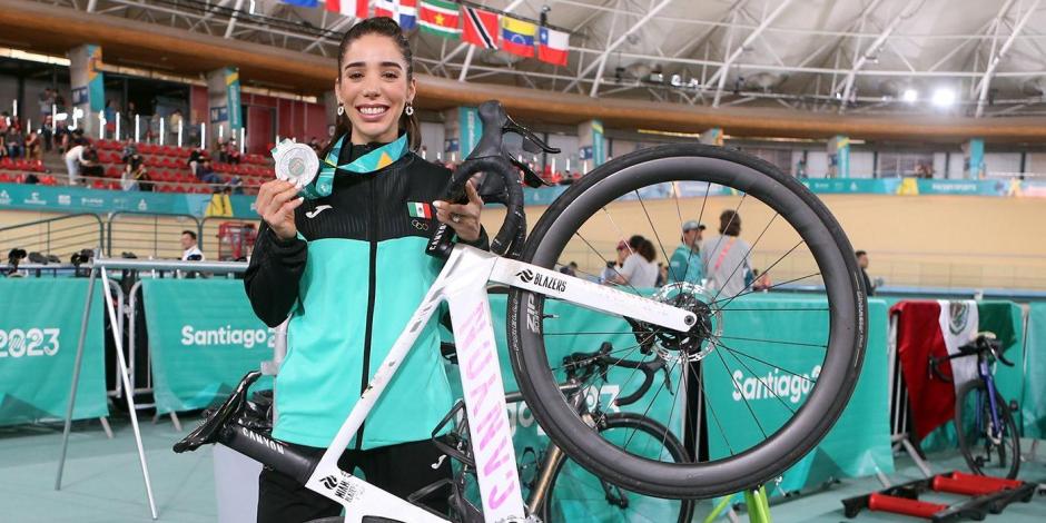 La ciclista Antonieta Gaxiola se quedó con la plata en la prueba de madison de los Juegos Panamericanos 2023.
