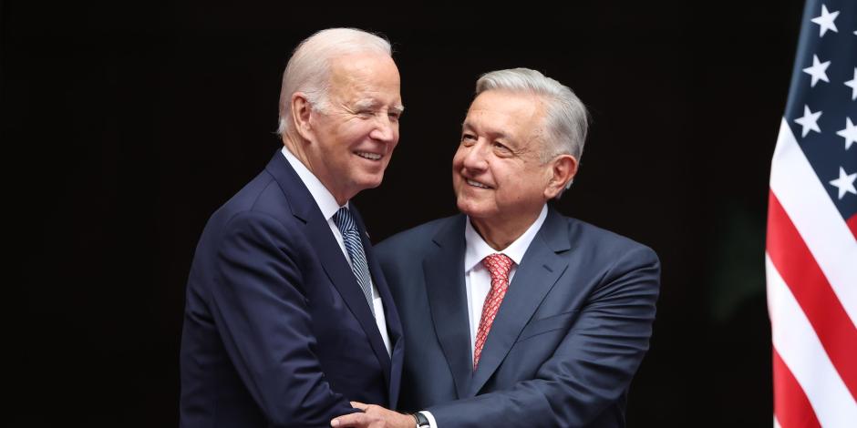 Andrés Manuel López Obrador, presidente de México (der.) y Joe Biden, presidente de Estados Unidos (izq).