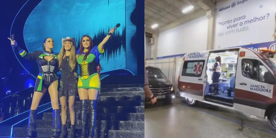 Anahí se va de concierto de RBD en ambulancia por enfermedad