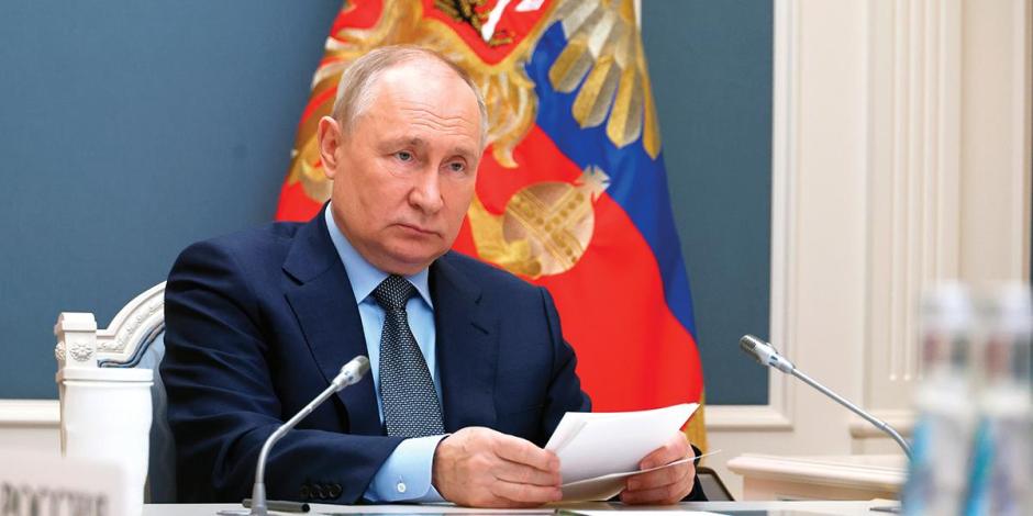 El presidente de Rusia, Vladimir Putin, ayer durante la reunión virtual del G20 convocada por Narendra Modi.