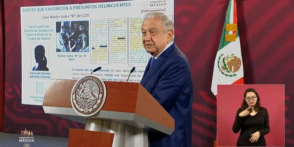 Andrés Manuel López Obrador este martes 28 de noviembre en Palacio Nacional.