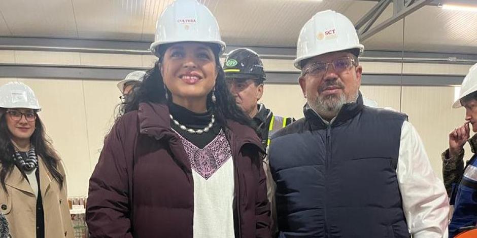 Jorge Nuño y Alejandra Frausto, pendientes de la intervención para salvaguardar las obras