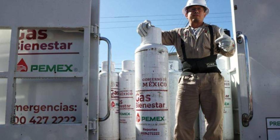 Repartidor de Gas Bienestar en México.