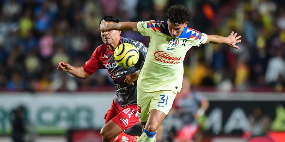 Una acción del Necaxa vs América, Jornada 3 del Clausura 2024 de la Liga MX