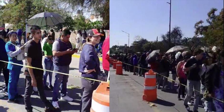 Gente se renta por 50 pesos para formarse en el Foro Mazda para ver a Maluma y BSB en la Feria de León