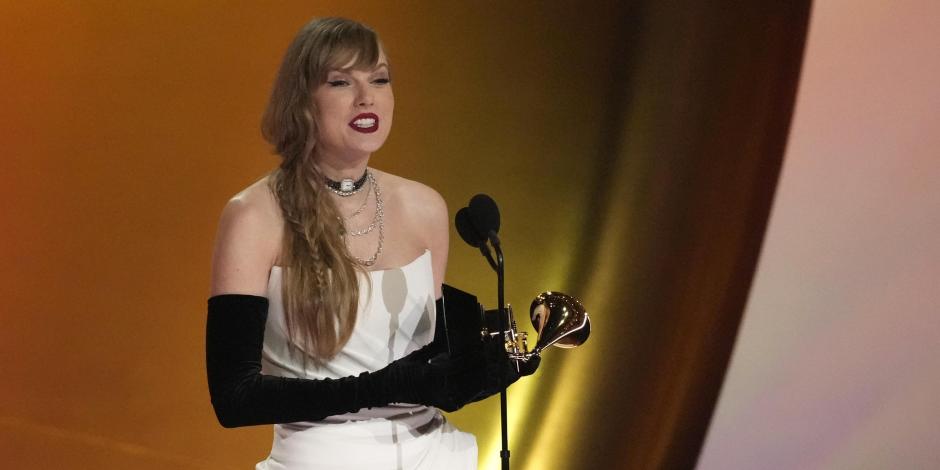 Taylor Swift en los Premiso Grammy 2024.