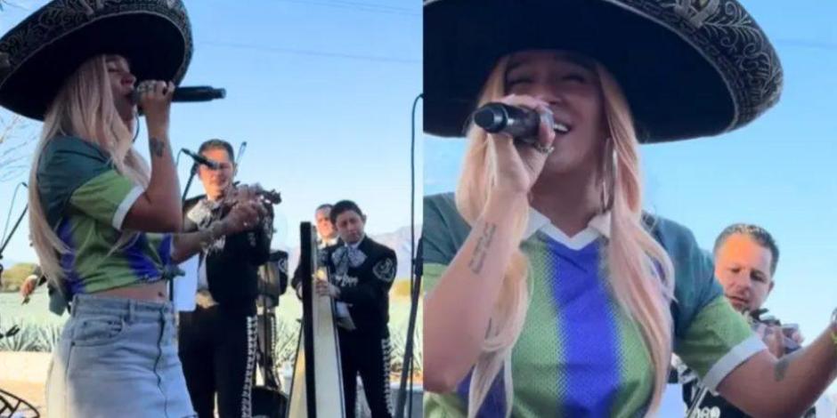Karol G sorprende en Tequila, Jalisco, cantando con mariachis (VIDEO)
