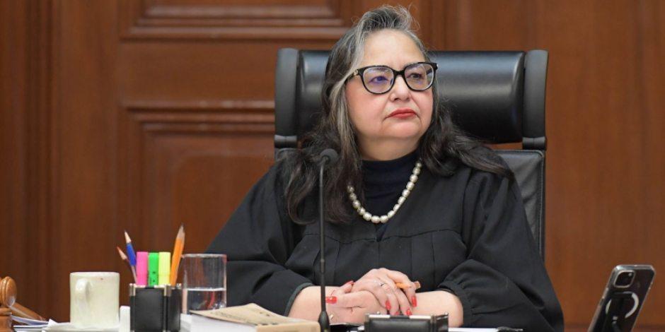 La ministra presidenta de la Suprema Corte de Justicia de la Nación (SCJN), Norma Piña.