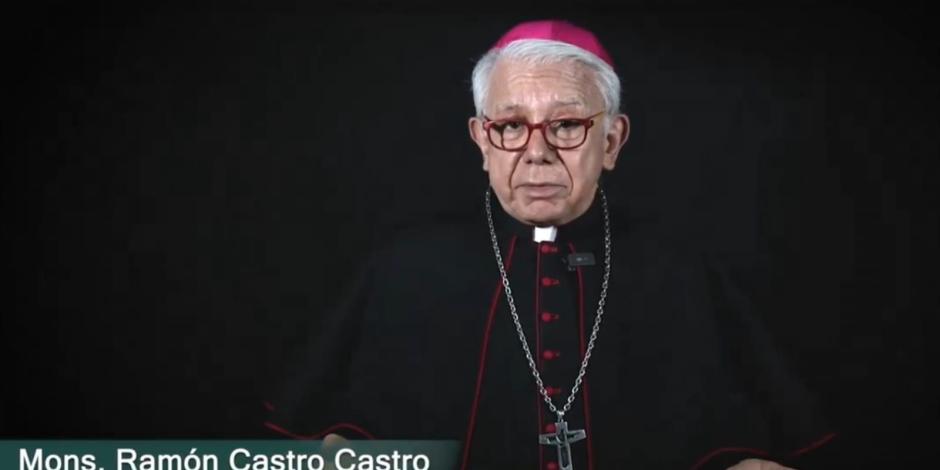 El obispo Ramón Castro Castro en el videomensaje difundido en redes sociales, ayer.