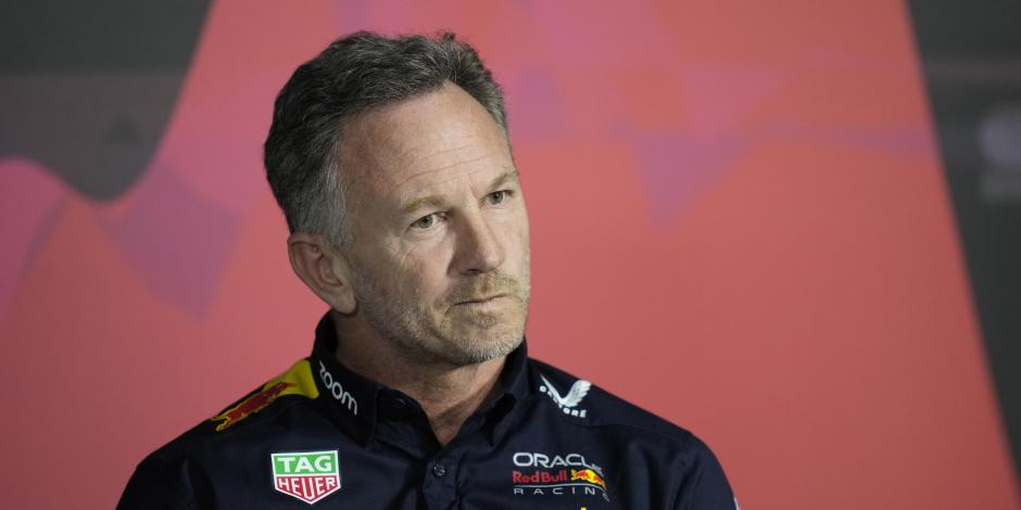 Christian Horner, jefe de Red Bull, durante una conferencia de prensa previa al Gran Premio de Arabia Saudita de F1, el pasado 7 de marzo.