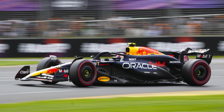 El Red Bull de Checo Pérez en la clasificación del Gran Premio de Australia de F1.