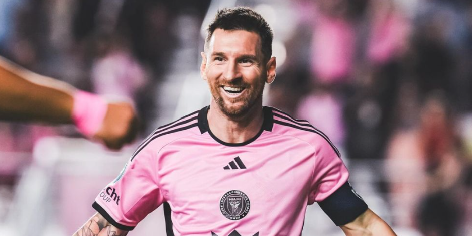 Lionel Messi festeja un gol con el Inter Miami en la actual campaña.