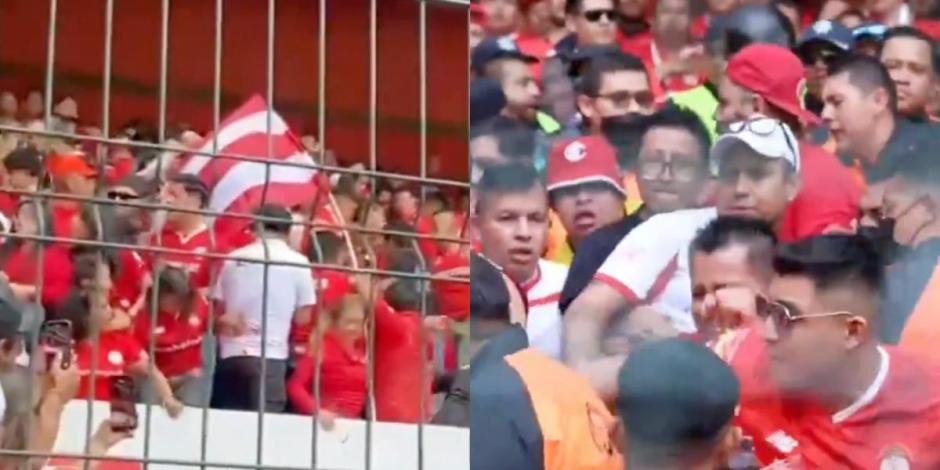 Seguidores del Toluca tuvieron un altercado entre ellos en las tribunas del Estadio Nemesio Díez durante el cotejo de la Fecha 14 de la Liga MX contra Atlas.