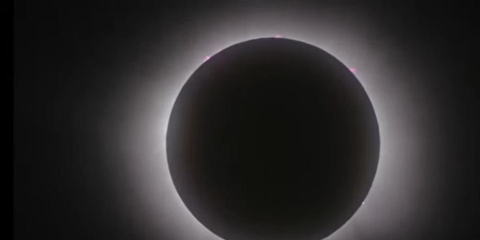 Vista del eclipse total.