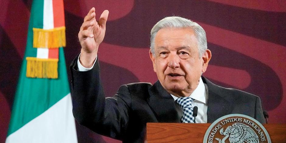 El presidente Andrés Manuel López Obrador en conferencia de prensa, ayer.