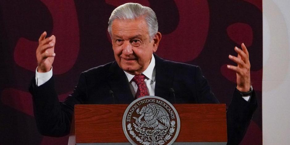 Andrés Manuel López Obrador, presidente de México, durante una conferencia matutina.