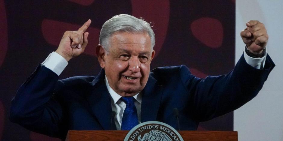 Andrés Manuel López Obrador, presidente de México, ofrece su conferencia de prensa este lunes 27 de mayo del 2024, desde Palacio Nacional, en CDMX.