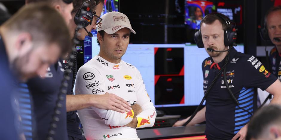 El piloto de Red Bull Sergio Pérez en la clasificación previa al Gran Premio de Mónaco de Fórmula 1