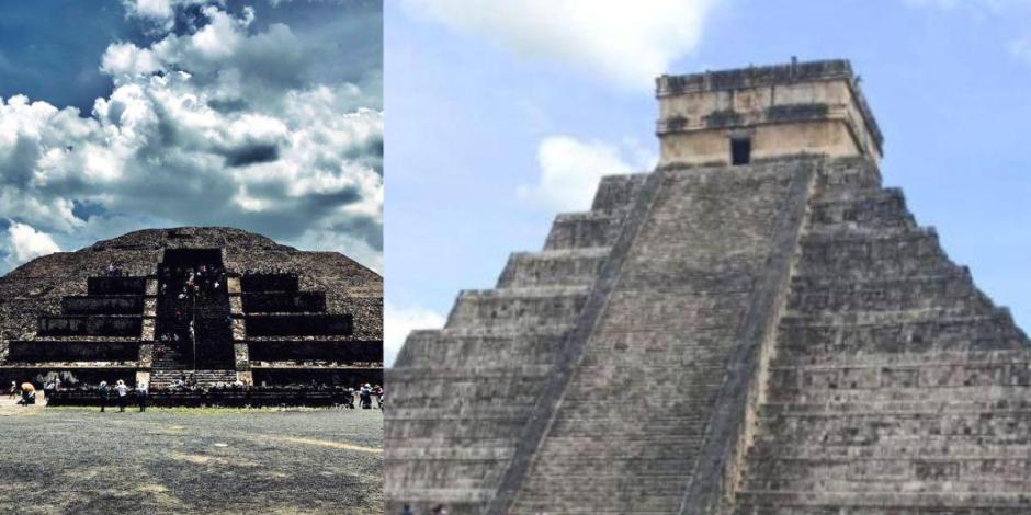 Las pirámides de Teotihuacán y Chichén Itzá son sitios arqueológicos muy conocidos a nivel internacional.