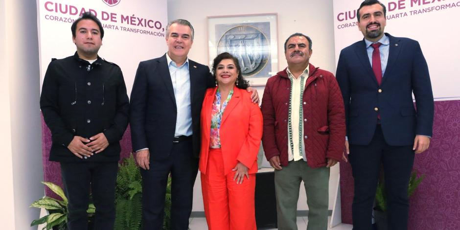 Clara Brugada y Francisco Cervantes durante la reunión que busca unir esfuerzos entre el gobierno y el sector empresarial.