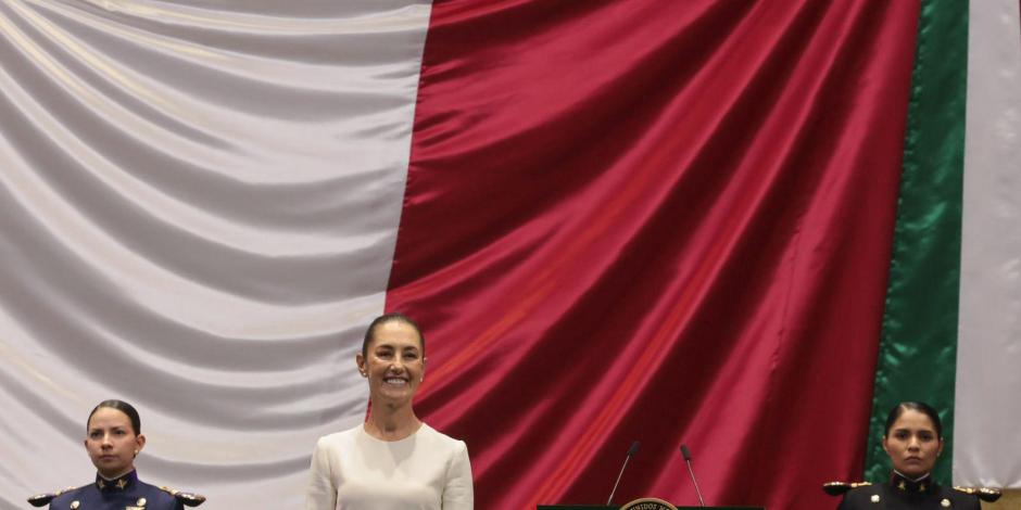 Claudia Sheinbaum este martes en el Congreso de la Unión.