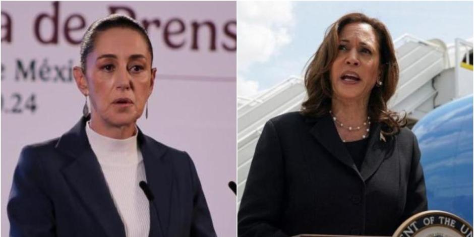 Claudia Sheinbaum, Presidenta de México, y Kamala Harris.