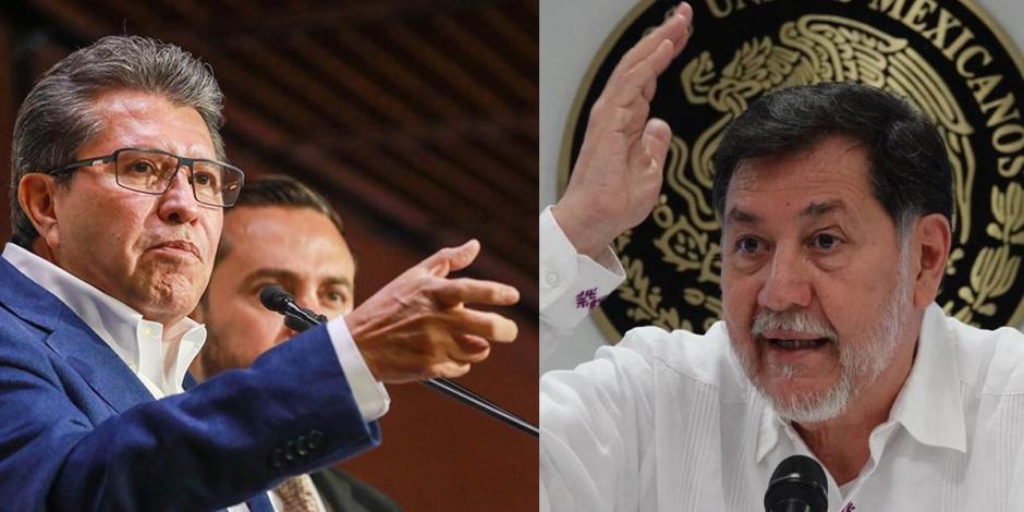 Ricardo Monreal, a la izquierda, y Gerardo Fernández Noroña, a la derecha.