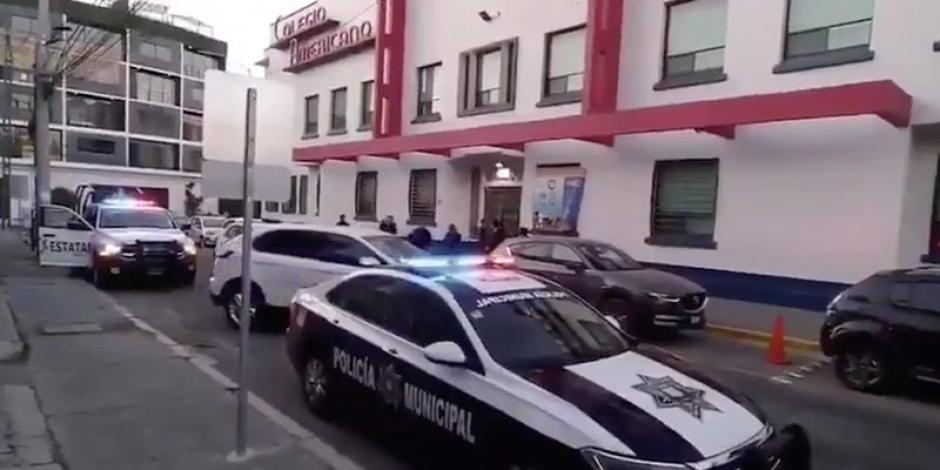 En Colegio Americano de Puebla, operativo por amenaza de tiroteo