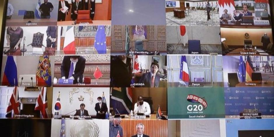 Líderes del G20 analizan en cumbre virtual situación mundial por COVID-19