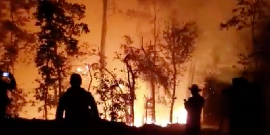 Van ocho muertos y tres desaparecidos por incendio en Oaxaca (VIDEOS)