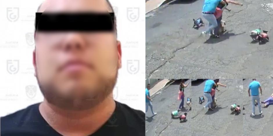 Capturan a hombre que 'tacleó' a mujer en calle de la CDMX
