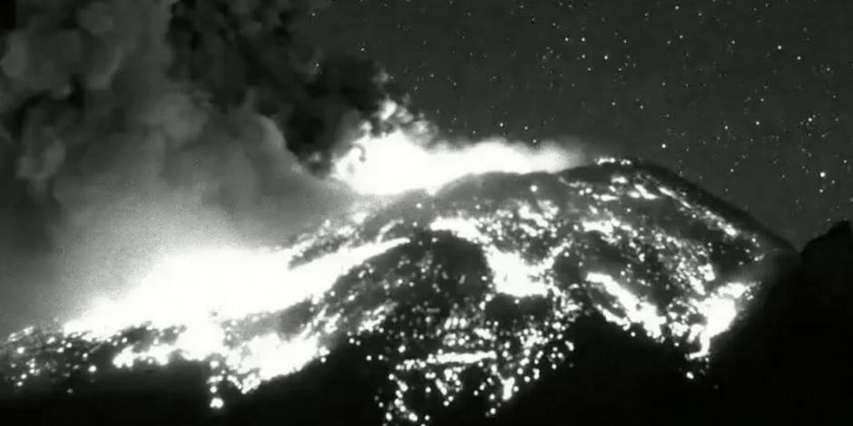 Así fue la explosión del Popocatépetl que madrugó al Valle de México (VIDEO)